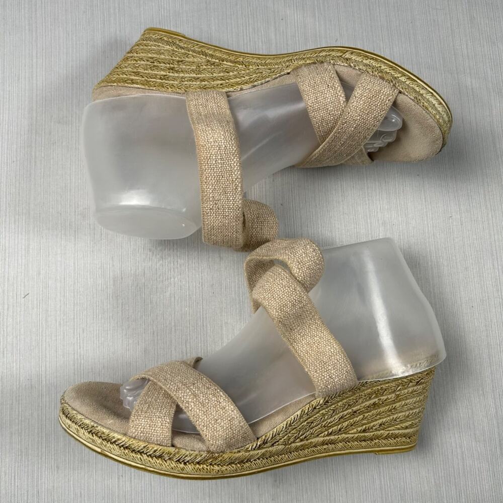 Charleston Shoe Company Cannon Wedge Sandals Women’s Girly Preppy Brown US 7